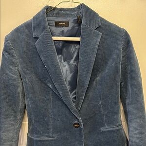 Theory Blue Corduroy Women's Blazer